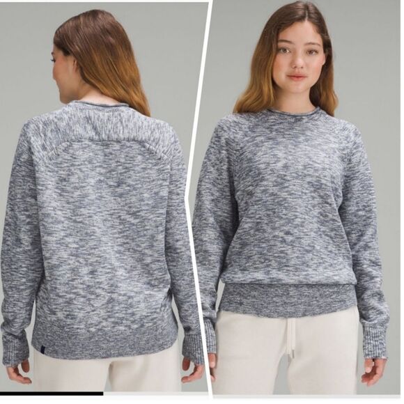 lululemon athletica Sweaters - NWT Lululemon Boxy Cotton-Blend Sweater Size Small NWT Night Sea/Navy/Black/Blue